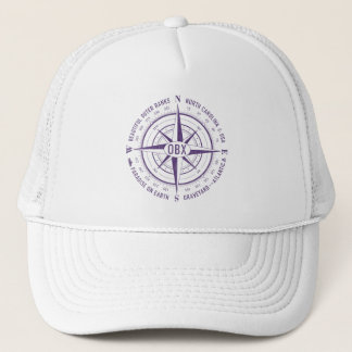 Boné OBX Náutico Compass Exterior Bancos Purple Vintage