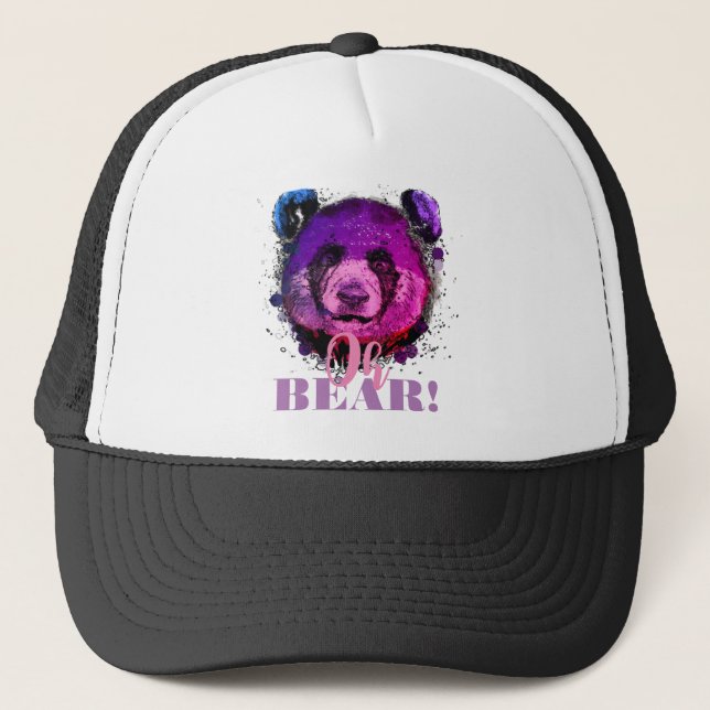 Boné "OH BEAR" | Legal Panda Roxo Engraçado (Frente)