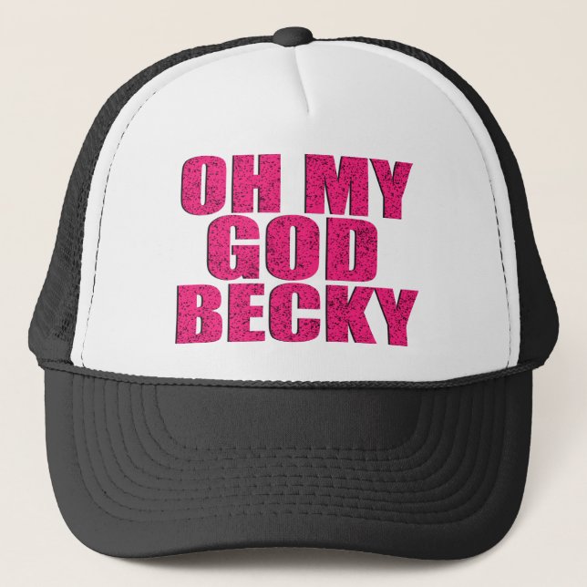 Boné Oh meu chapéu engraçado de Becky do deus (Frente)