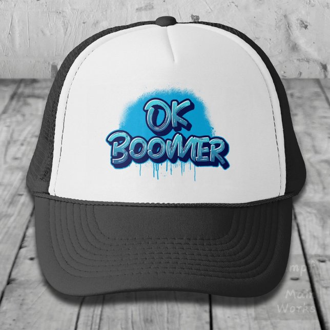 Boné Ok Boomer no Grafite azul (Criador carregado)