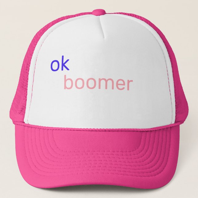 Boné ok boomer, um chapéu engraçado (Frente)
