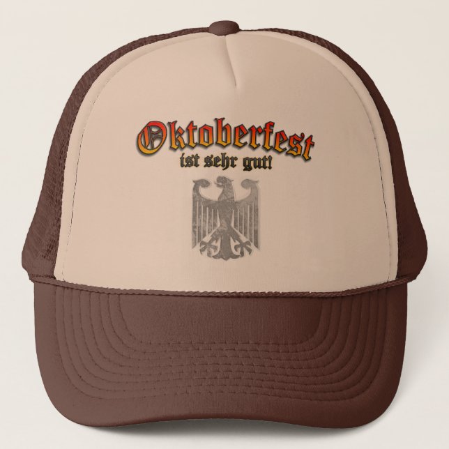 Boné Oktoberfest German Beer Bebendo Hat Prost (Frente)