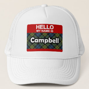 Boné Olá, meu nome é Campbell Scottish Tartan