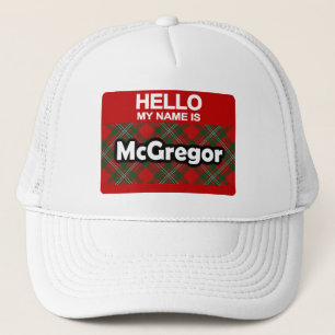 Boné Olá Meu nome é McGregor Scottish Clan Tartan