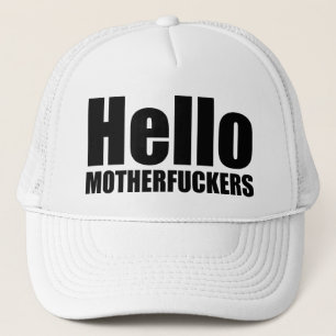 Boné Olá motherf@ckers. Design engraçado