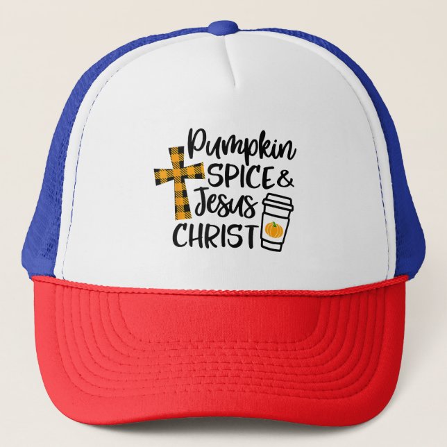 Boné Olá, Pumpkin Fall Spice & Jesus Cristo Fall Chris (Frente)