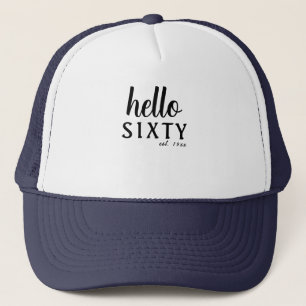 Boné Olá Sessenta personalizados 60º aniversário