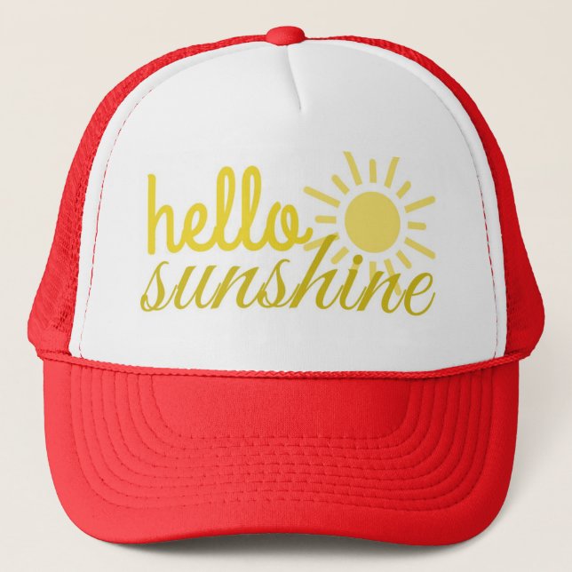 Boné Olá, Sunshine, Trucker Summer Hat (Frente)