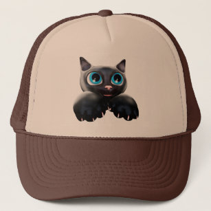 Boné Olhos Azuis gatinhos 3D