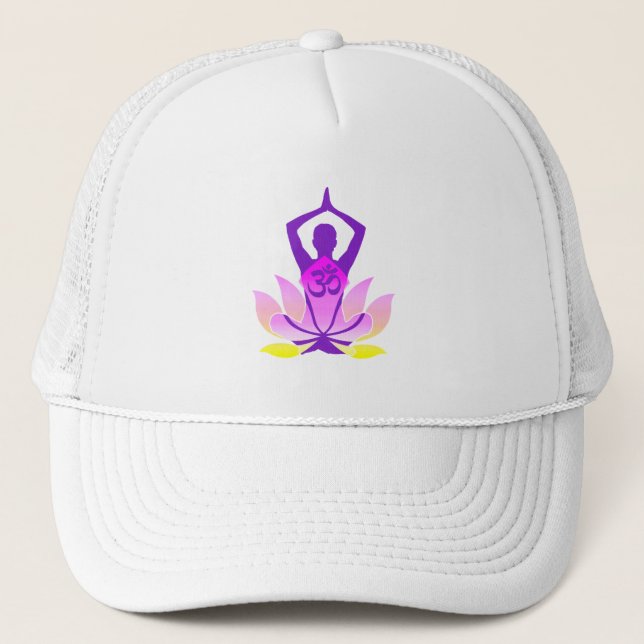 Boné OM Namaste Espiritual Lotus Flower Yoga (Frente)