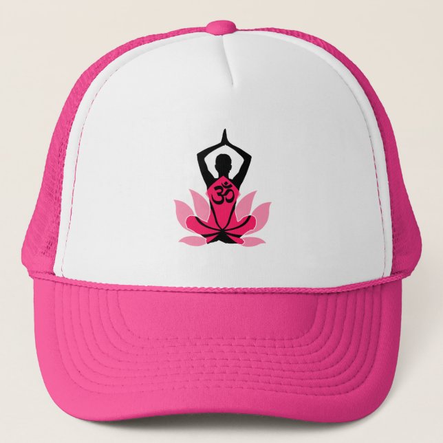Boné OM Namaste Espiritual Lotus Flower Yoga (Frente)