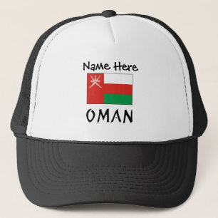 Boné Oman Omani Flag Personalização Negra