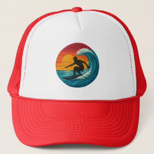 Boné Onda de vida e surfboard do surf