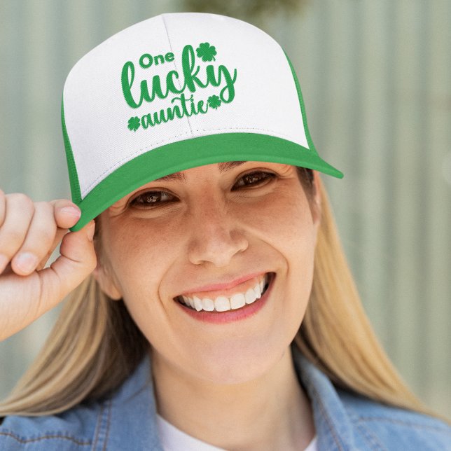 Boné One Lucky Auntie Funny St Patrick Day (Criador carregado)