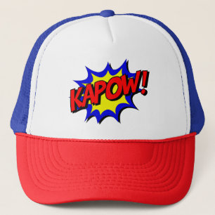 Boné Onomatopoeia de Kapow da banda desenhada do