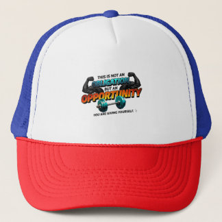 Boné Opportunity Not Obligation Gym Quote Hat