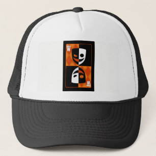 Boné Orange Wildcard Poker Diamantes Trucker Hat