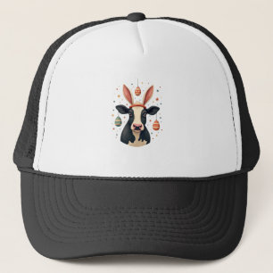 Boné Orelhas de Coelho de Páscoa Vintagem Vaca Animal d