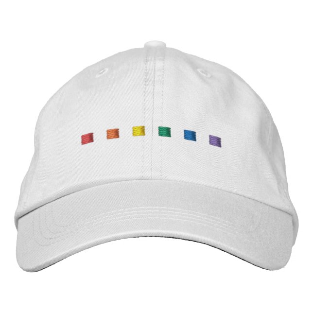 Boné Orgulho arco-íris cores lgbtq gay flag minimalista (Frente)