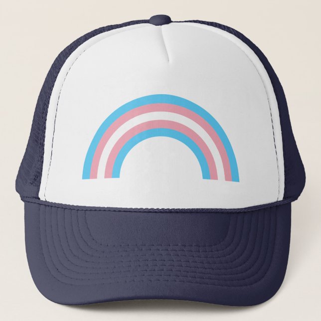 Boné Orgulho arco-íris transexual de Trucker Hat (Frente)