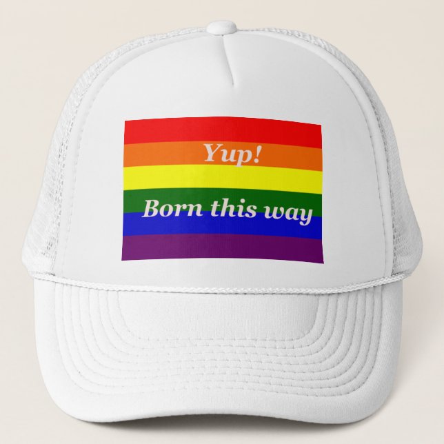 Boné Orgulho de Chapéu - impressão de bandeira do Arco- (Frente)