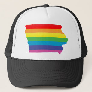 Boné orgulho de iowa. listrado.