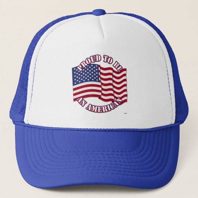 Boné Orgulho De Ser Americano Com Bandeira Dos EUA (Frente)