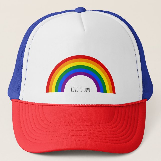 Boné Orgulho Gay Arco-íris. O amor é amor. (Frente)