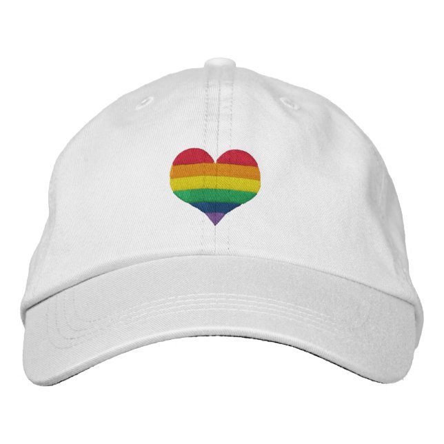 Boné Orgulho gay Rainbow Heart (Frente)