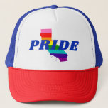 Boné Orgulho gay Stripes no Arco-Íris da Califórnia<br><div class="desc">Personalize com sua escolha; personalize o texto conforme desejar</div>