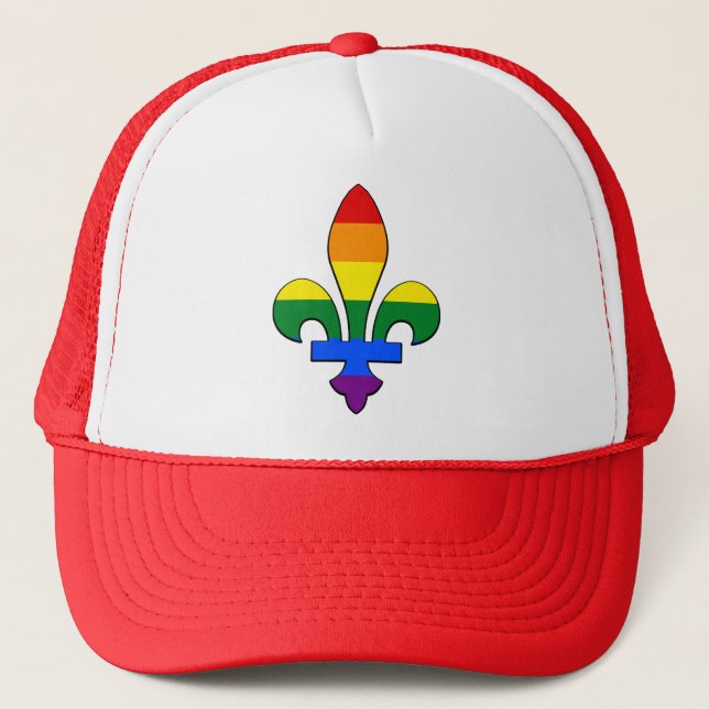 Boné Orgulho LGBT de fleur-de-lis Hat (Frente)
