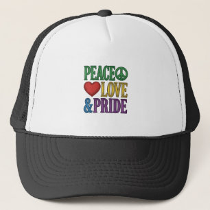 Boné Orgulho Paz Amor Desenho Vetorial de Gravura Vinta