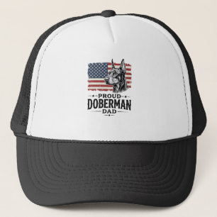 Boné Orgulhoso Pai Doberman Bandeira Vintage Vetor Desi