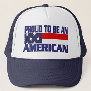 Boné Orgulhoso Patriótico por Ser Americano - Chapéu