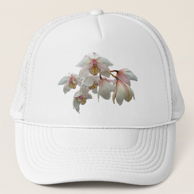 Boné Orquídeas-Creme e Rosa (Frente)