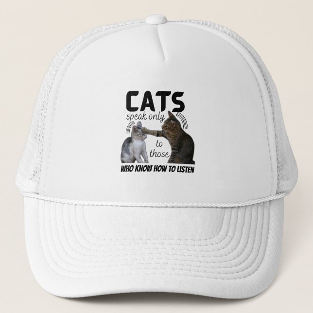 Boné "Os gatos só falam com quem sabe como (Frente)