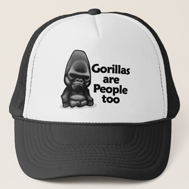 Boné Os gorila são pessoas demasiado (Frente)
