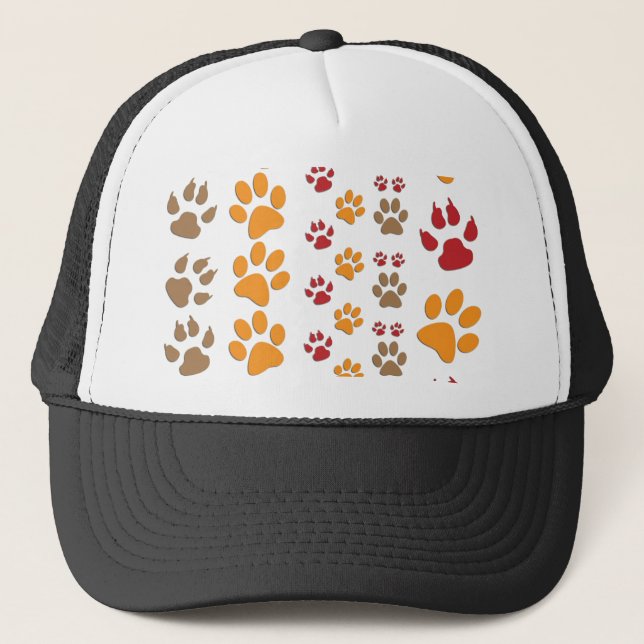 Boné Os impressões da pata do cão & do gato projetam o (Frente)