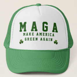 Boné Os MAGA de St Patrick fazem o verde de América