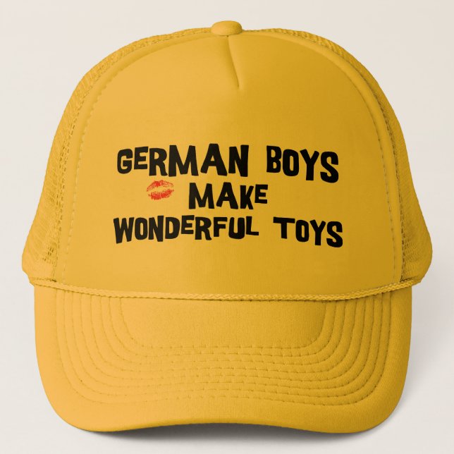 Boné Os meninos alemães fazem brinquedos maravilhosos (Frente)
