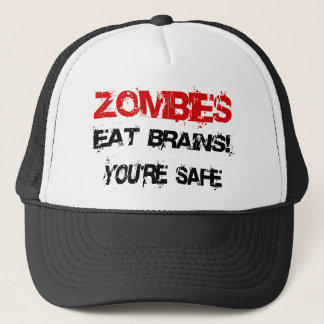 Boné Os zombis comem cérebros!