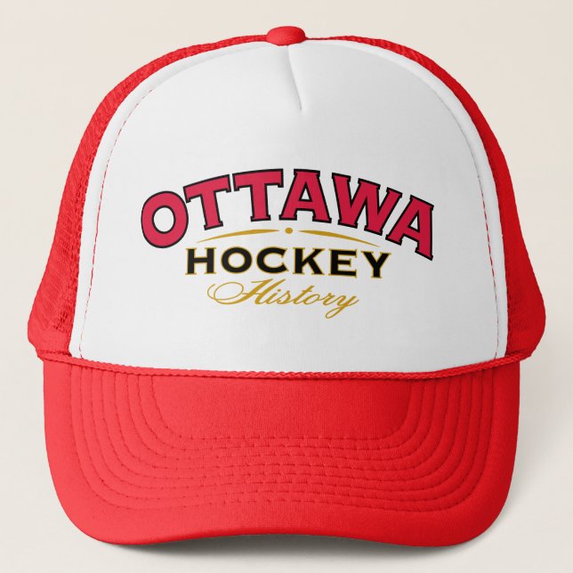 Boné Ottawa Hockey History Hock Hat Hat (Frente)