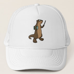 Boné Otter como Professora com Livro e Ponteiro