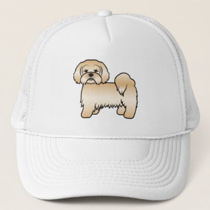 Boné Ouro Lhasa Apso - Ilustração De Cachorro De Cartoo