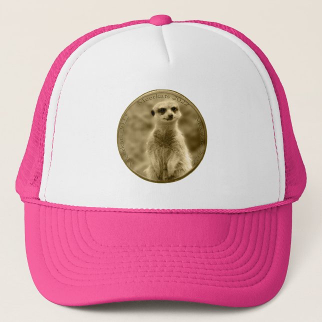 Boné Ouro Meerkat 2022 Moin, Truckers Hat (Frente)