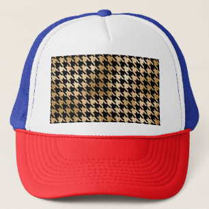 Boné Ouro metálico fere dente, padrão de moda.