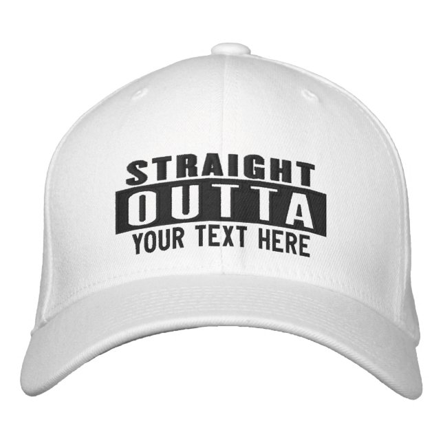 Boné Outta reto feito sob encomenda adiciona seu (Frente)