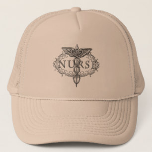 Boné Oval Silver Caduceus Enfermeiro Hat