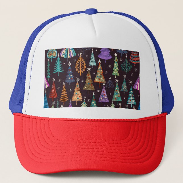 Boné Padrão de Ano Novo de Natal Festivo (Frente)