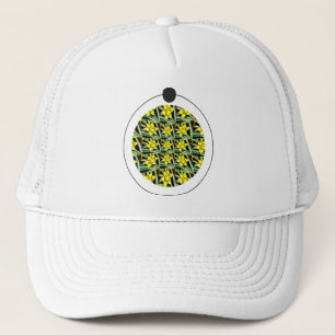 Boné Padrão de Flores de Valor Amarelo